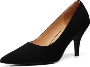 Trary Women’s Slingback Pumps, Black Heels Gold Heels Nude Pink Red Heels, Pointed Toe High Heels for Women Sexy Stiletto Heels Buckle Ankle Strap Closed Toe Pumps Office Party Prom Dress Shoes