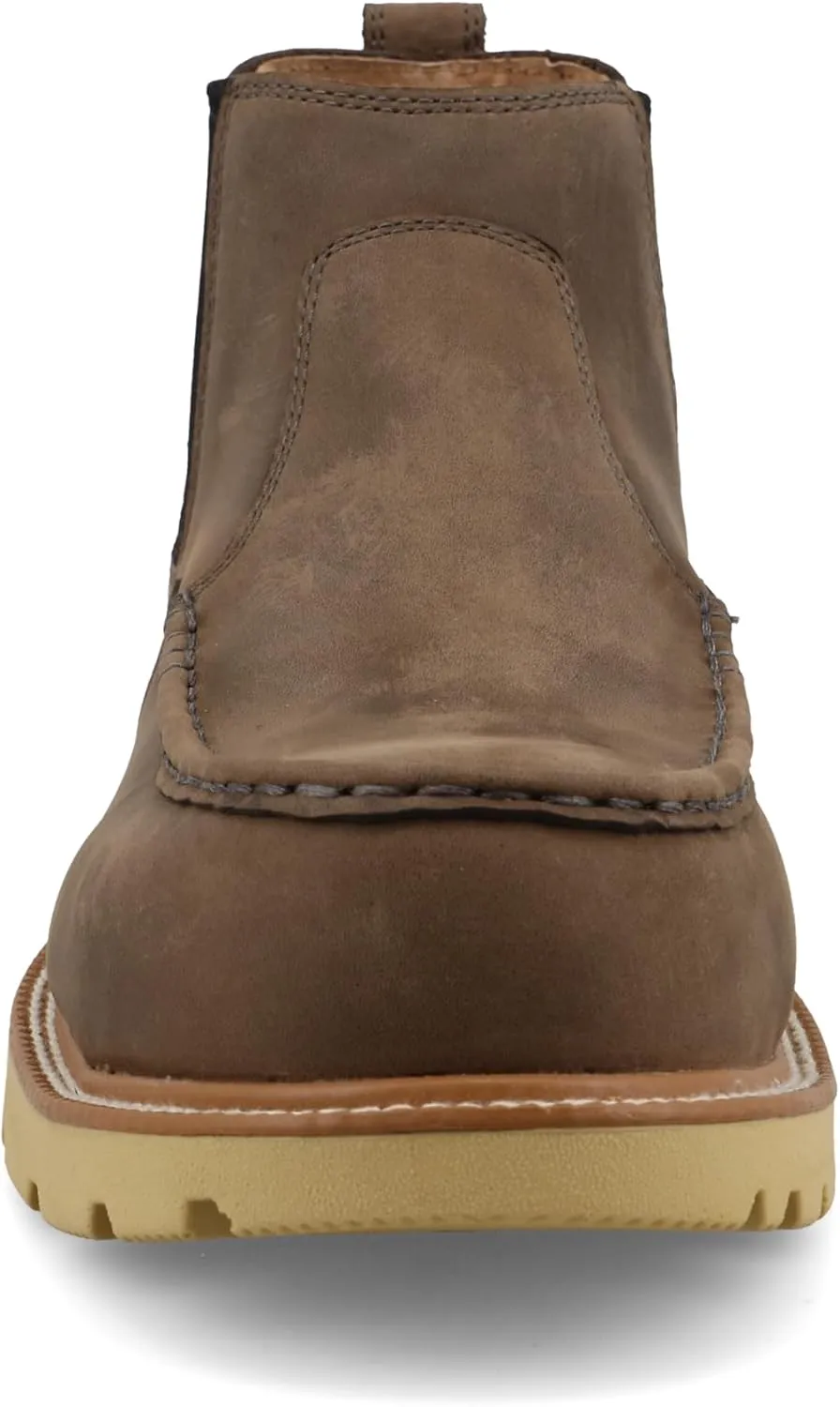 Twisted X Men's 4" Work Chelsea Boot, Moc Toe Nano Toe with CellStretch