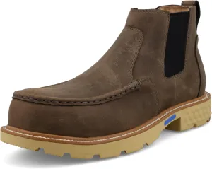 Twisted X Men's 4" Work Chelsea Boot, Moc Toe Nano Toe with CellStretch