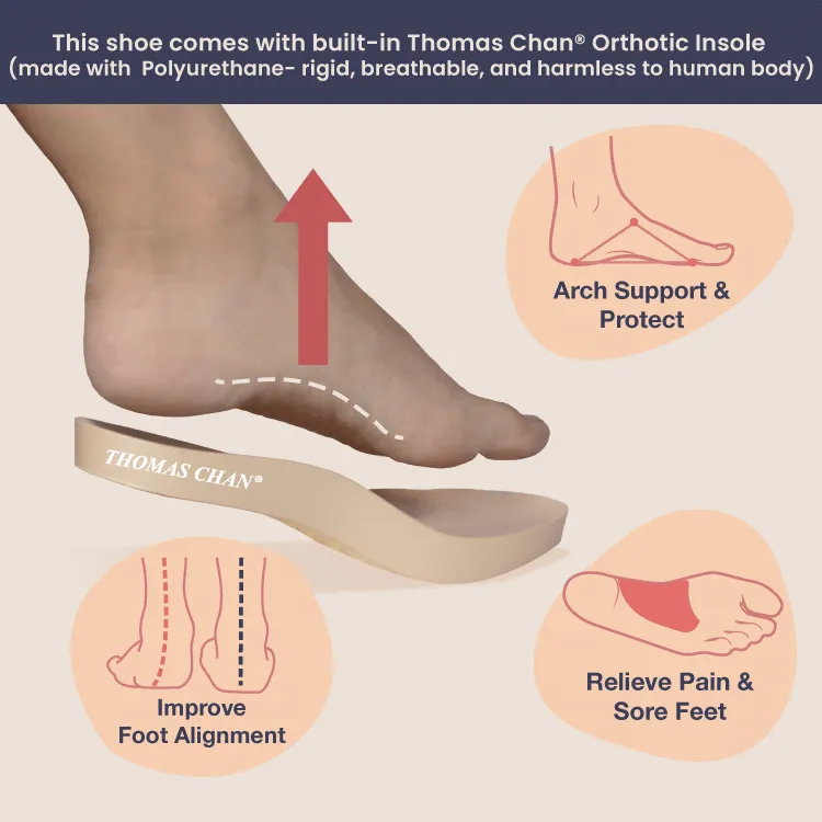 Two-Tone Buckle Low Wedges 2" inch [Arch-legance Series][ODD SIZES LEFT]
