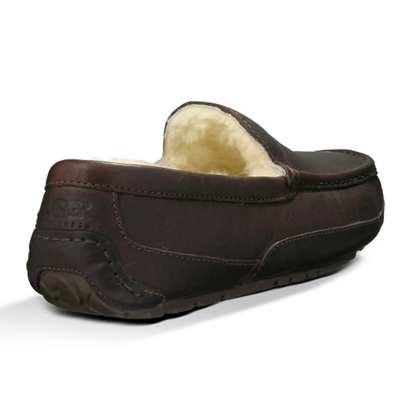 UGG® Ascot Leather Slipper (Men) - Dark Spice