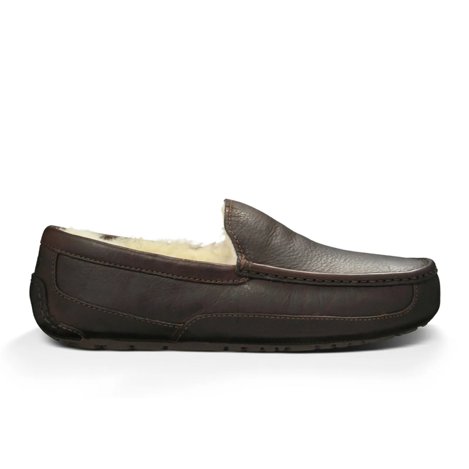 UGG® Ascot Leather Slipper (Men) - Dark Spice