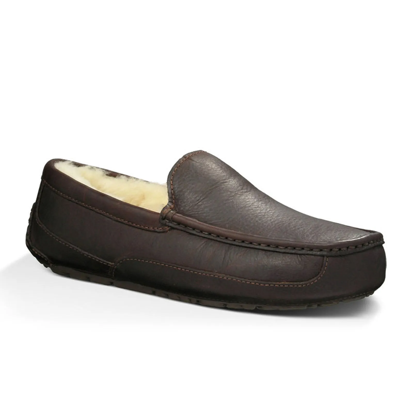 UGG® Ascot Leather Slipper (Men) - Dark Spice