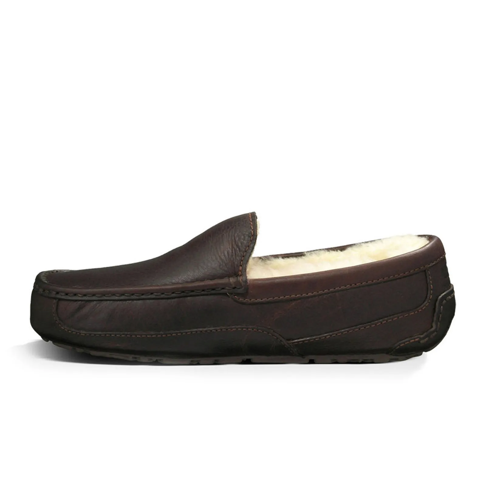 UGG® Ascot Leather Slipper (Men) - Dark Spice