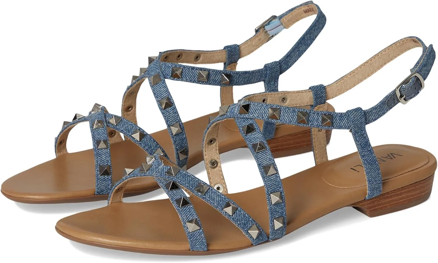 VANELi Womens Basira Studded Strappy Casual Sandals Casual - Gold