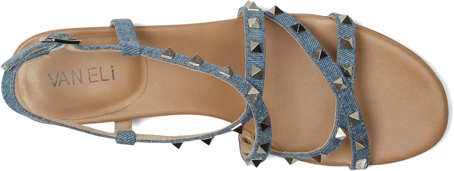 VANELi Womens Basira Studded Strappy Casual Sandals Casual - Gold
