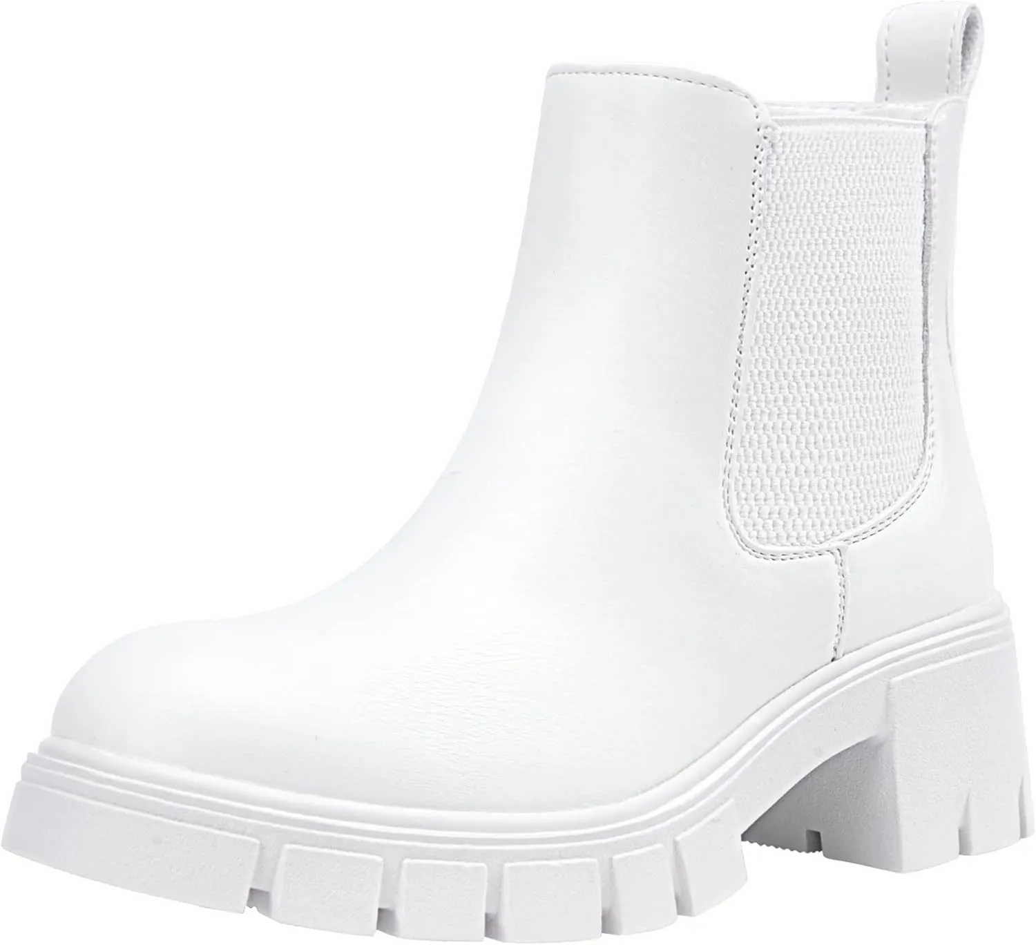 Vepose Women's 936 Chelsea Ankle Boots Platform Lug Sole Elastic Slip on Booties