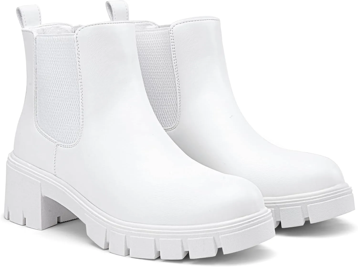 Vepose Women's 936 Chelsea Ankle Boots Platform Lug Sole Elastic Slip on Booties
