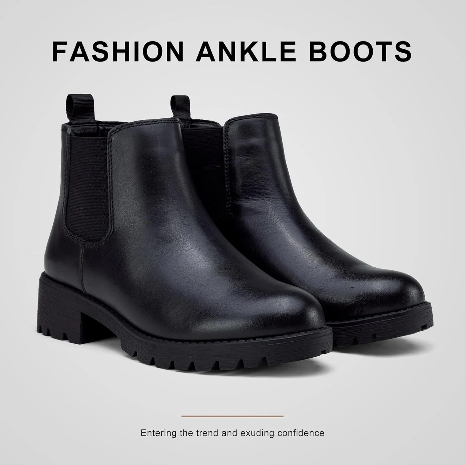 Vepose Women's 9607 Chelsea Ankle Boots Pull-On Booties for Women