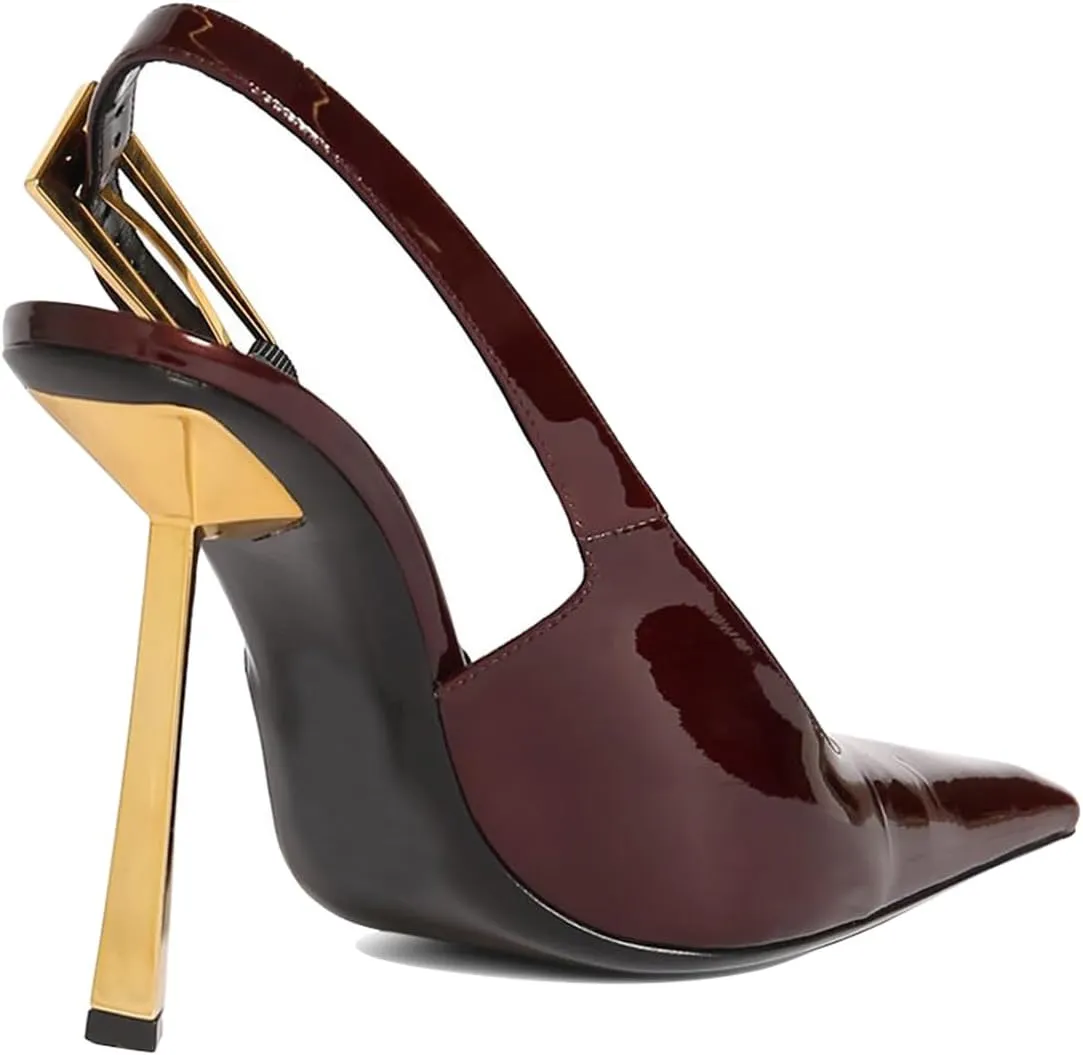 Vertundy Women's Stiletto Slingback Heels Closed Pointed Toe Party Dress Pumps