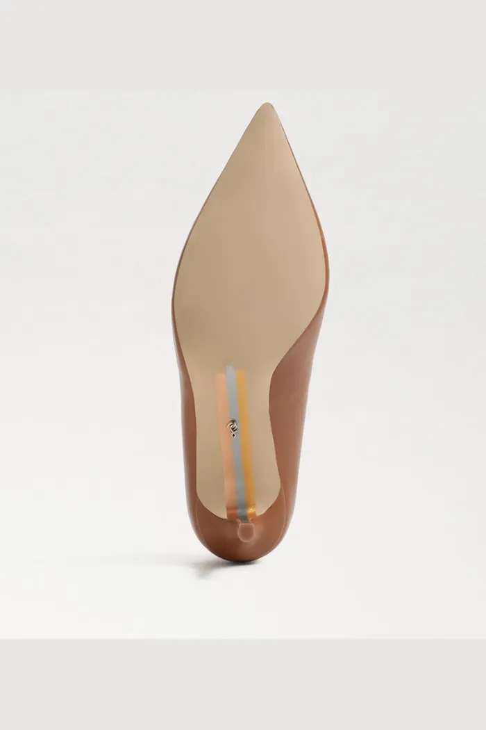Vienna Pointed Toe Heel - Saddle Leather