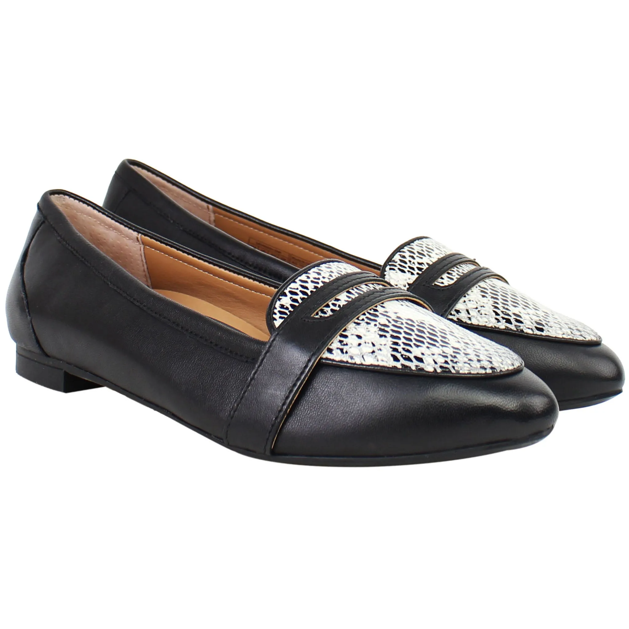 Vionic Savannah Snake Womens Black Shoes