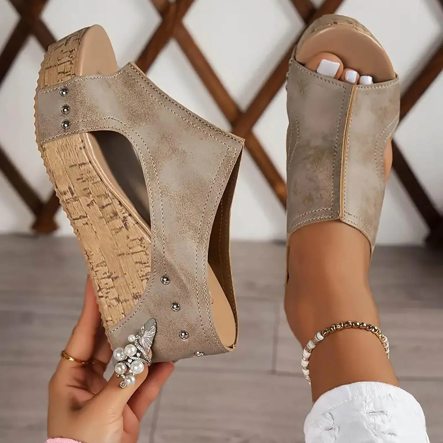 Wedge Sandals For Women Platform Wedge Sandals Open Toe Wedge Sandals Women Casual Dressy Summer Shoes Wide Width Sandals Women