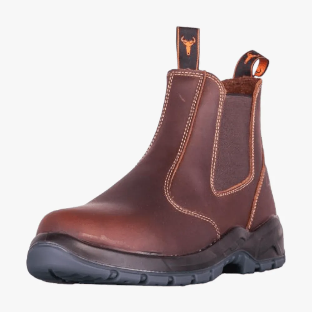 Wildebees Mens Krokodil Chelsea Boot Mid Brown