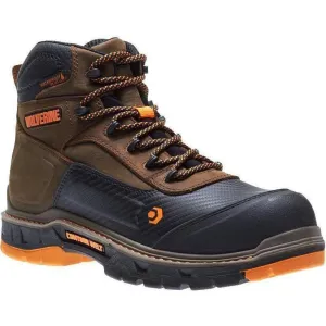 Wolverine Men's Overpass Safety Toe 6" Waterproof Work Boot - Brown - W10717