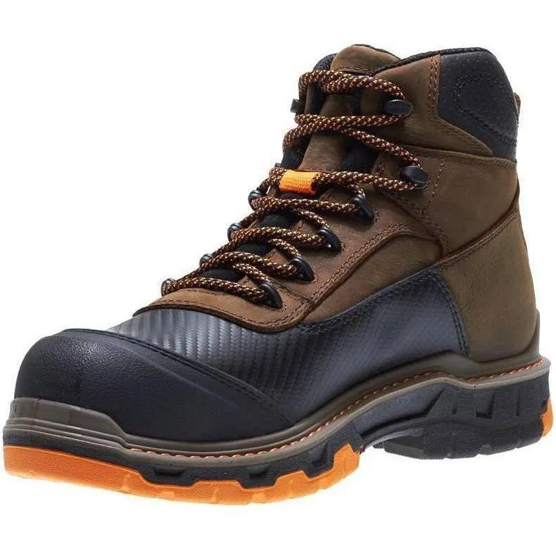 Wolverine Men's Overpass Safety Toe 6" Waterproof Work Boot - Brown - W10717