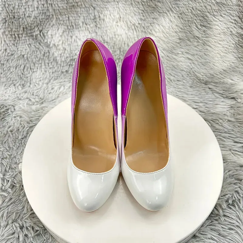 Women Classic Round Toe High Heels Stiletto Pumps Basic Shallow Shoes