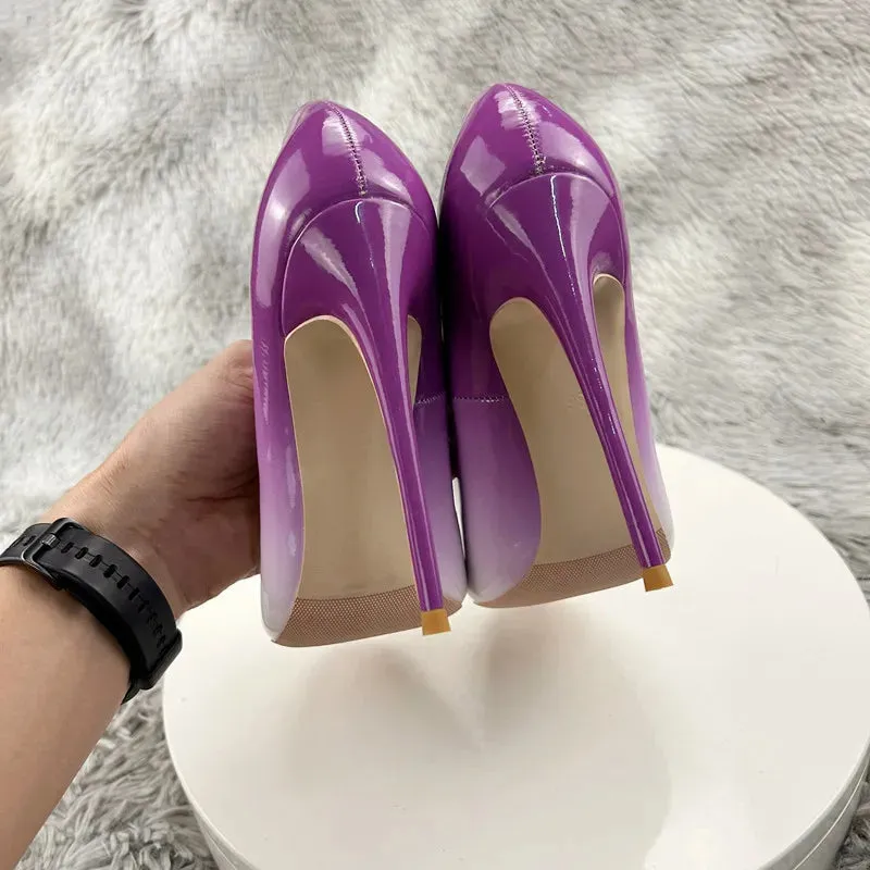 Women Classic Round Toe High Heels Stiletto Pumps Basic Shallow Shoes