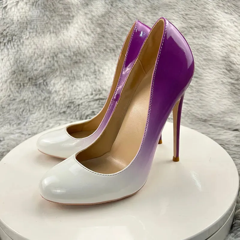 Women Classic Round Toe High Heels Stiletto Pumps Basic Shallow Shoes