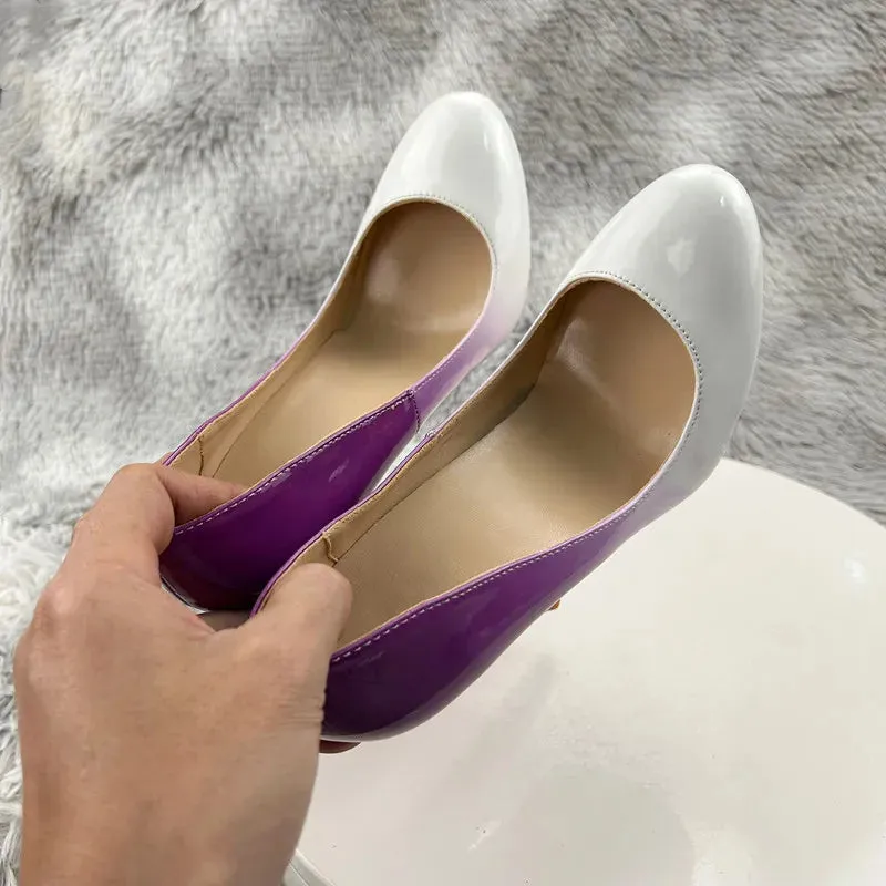 Women Classic Round Toe High Heels Stiletto Pumps Basic Shallow Shoes
