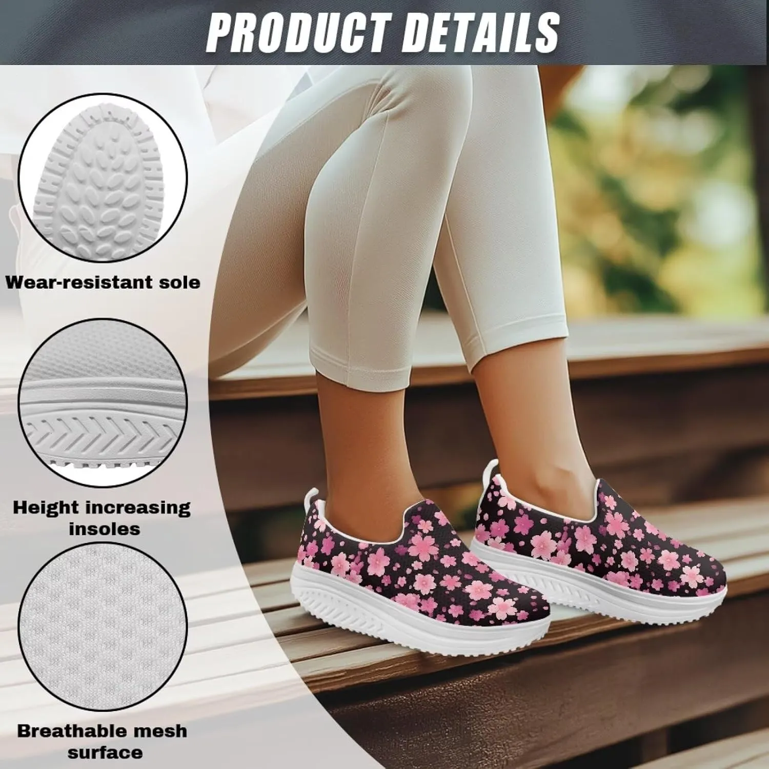 Women Walking Shoes Breathable Cushioned Workout Athletic Sneakers Lightweight Casual House Shoe Size 6-11 White Sole