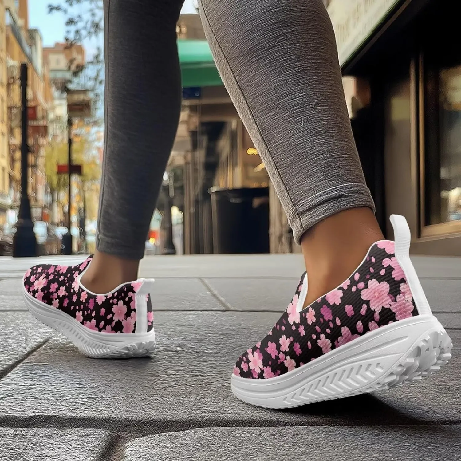 Women Walking Shoes Breathable Cushioned Workout Athletic Sneakers Lightweight Casual House Shoe Size 6-11 White Sole