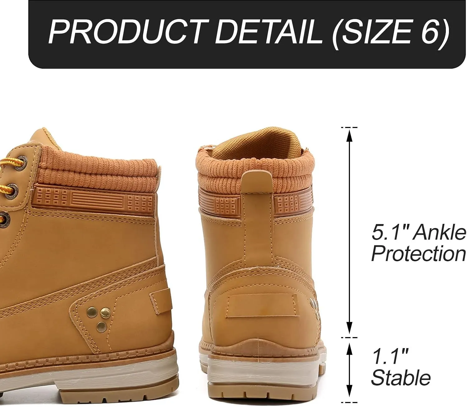 Women Work Boots - Waterproof Hiking Outdoor Lightweight Construction Composite Comfortable