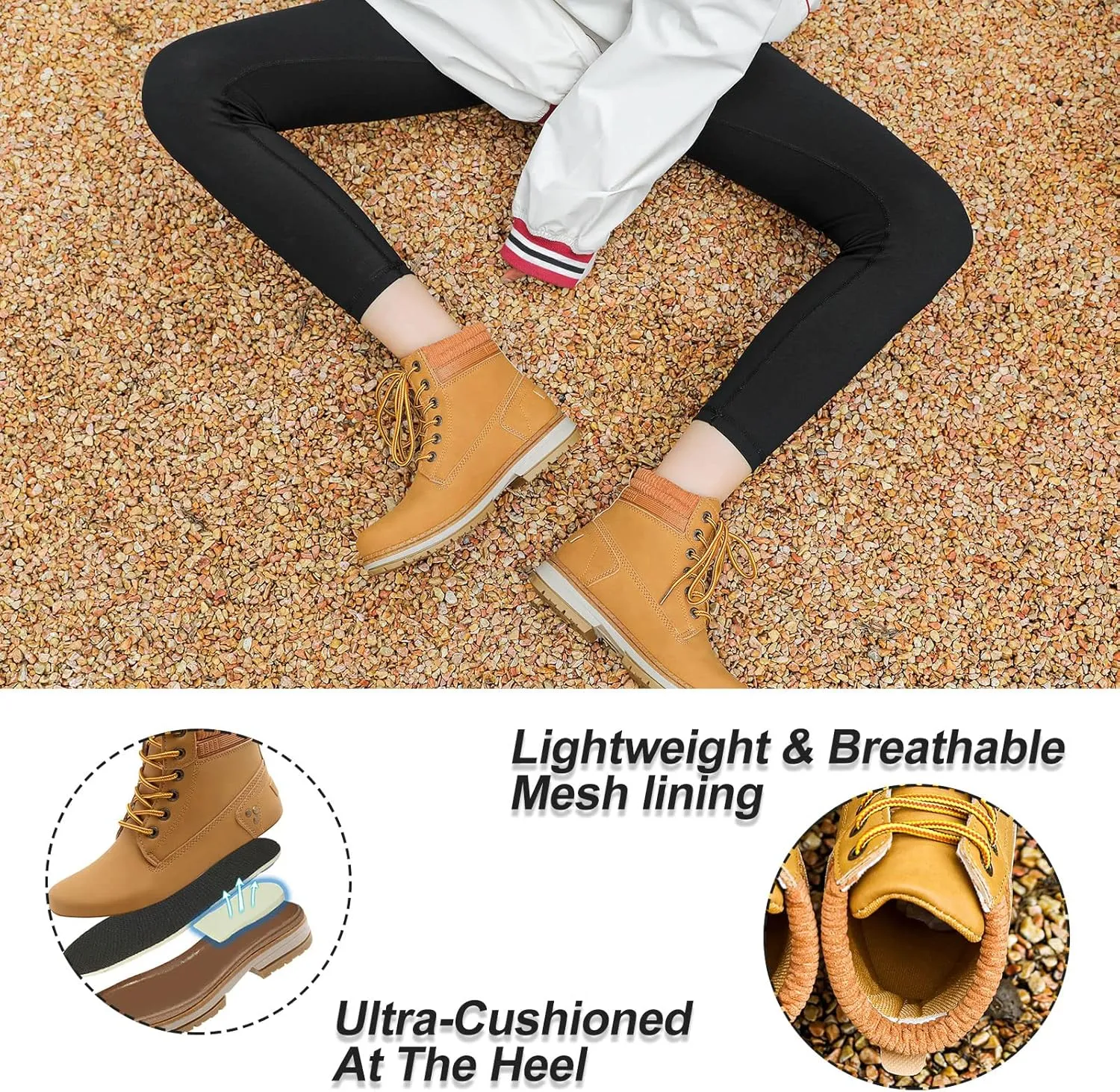 Women Work Boots - Waterproof Hiking Outdoor Lightweight Construction Composite Comfortable