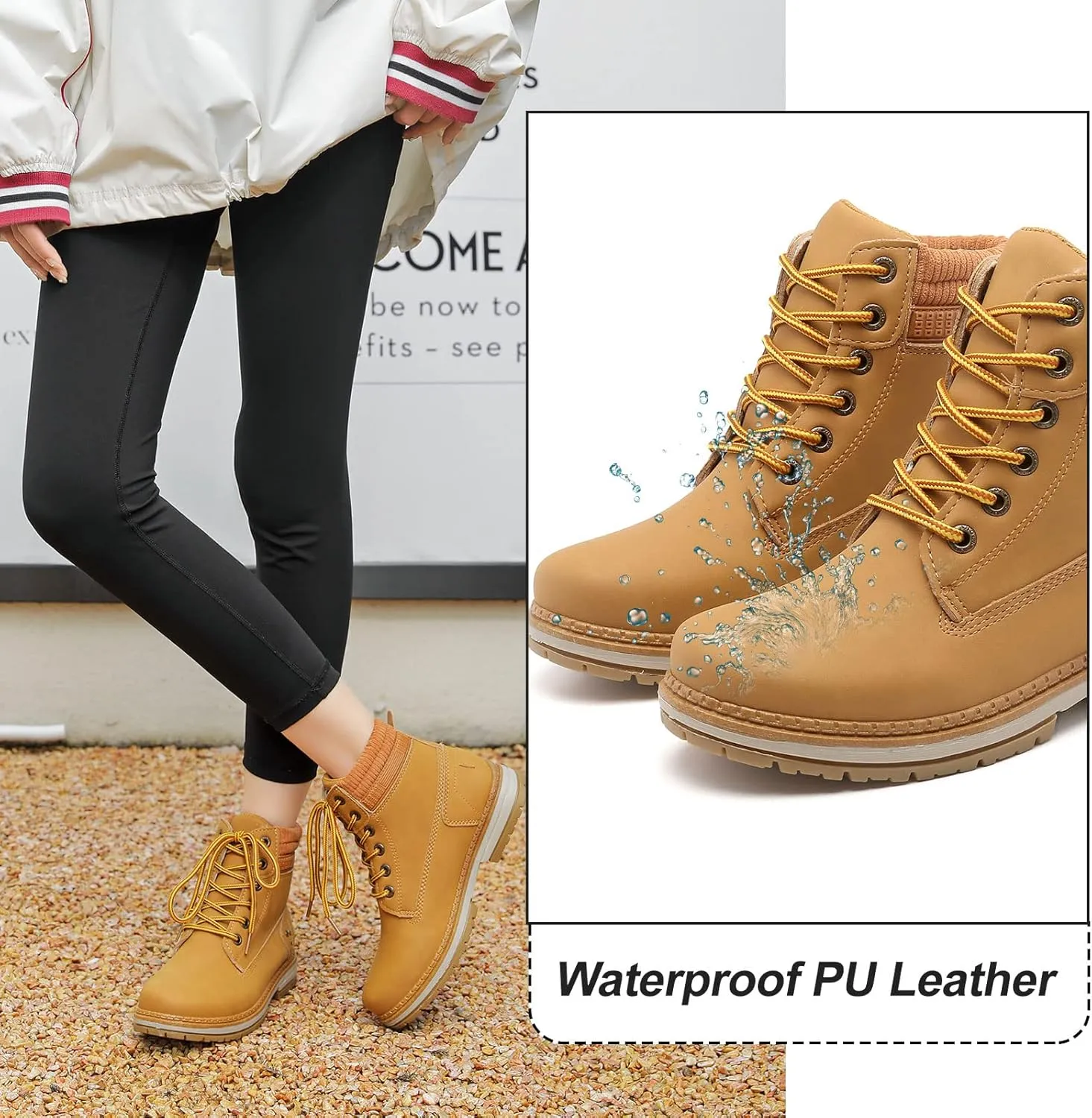 Women Work Boots - Waterproof Hiking Outdoor Lightweight Construction Composite Comfortable