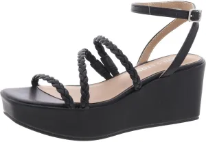 Womens Alyssaa Braided Faux Leather Strappy Sandals