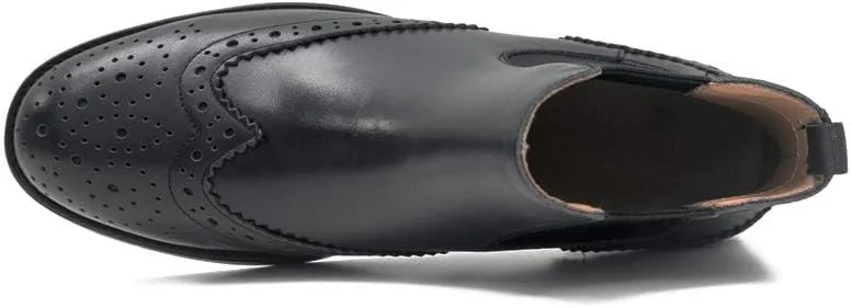Women's Brogue Leather Chelsea Boots