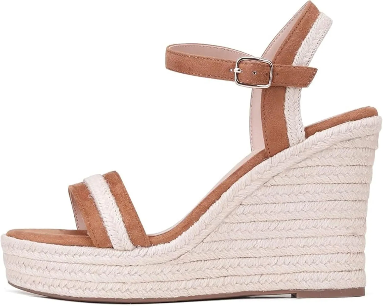 Women's Classic Summer Platform Dress Sandals Wedge Ankle Strap Round Open Toe Sandals Comfy Sloping High Heels for Women Casual Beach