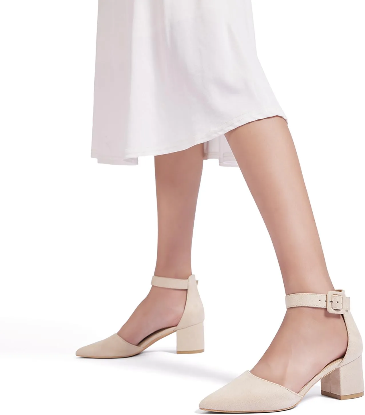 Women's Closed Toe Heel Pumps Low Chunky Block Comfortable Dress Work Shoes