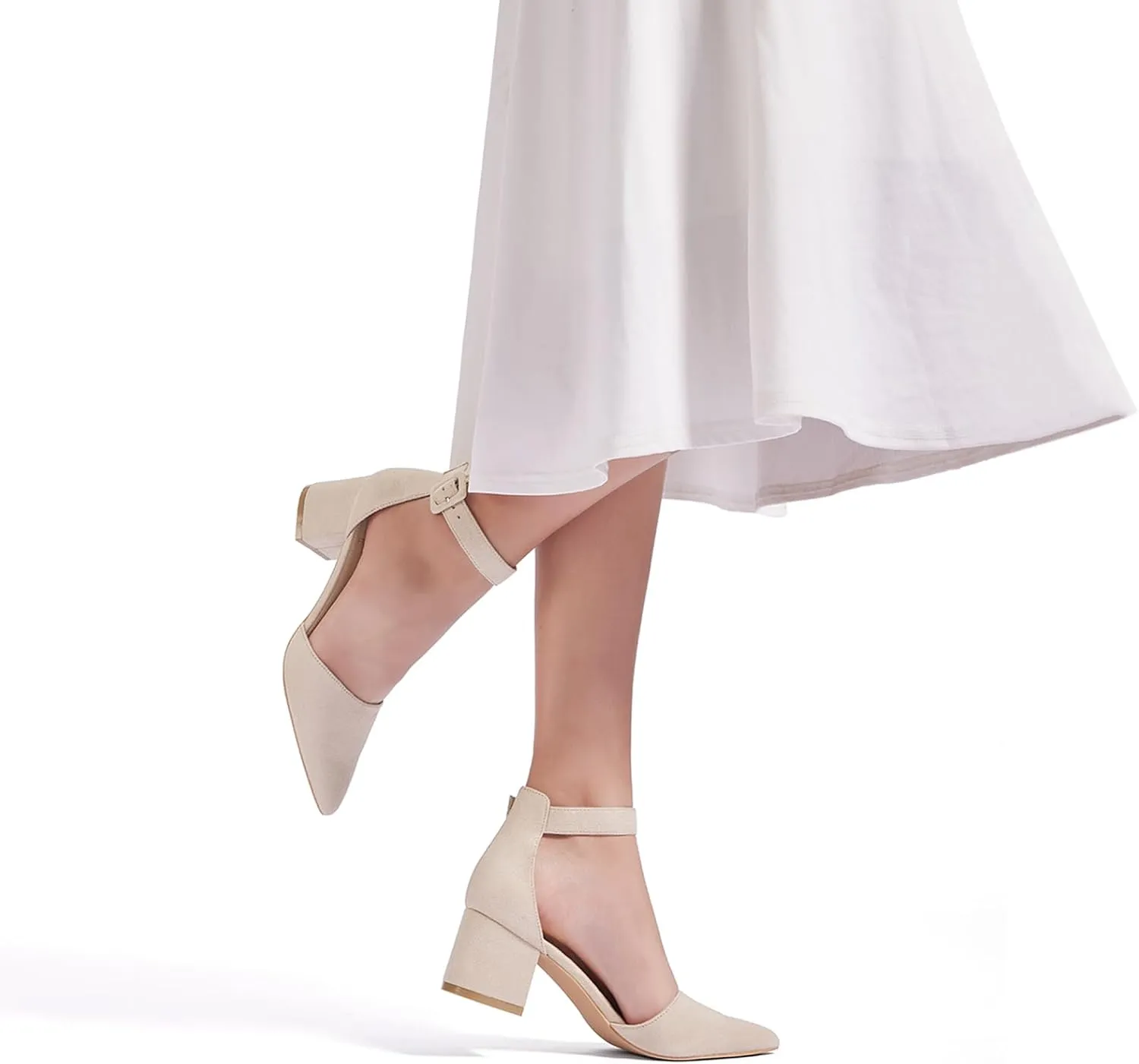 Women's Closed Toe Heel Pumps Low Chunky Block Comfortable Dress Work Shoes