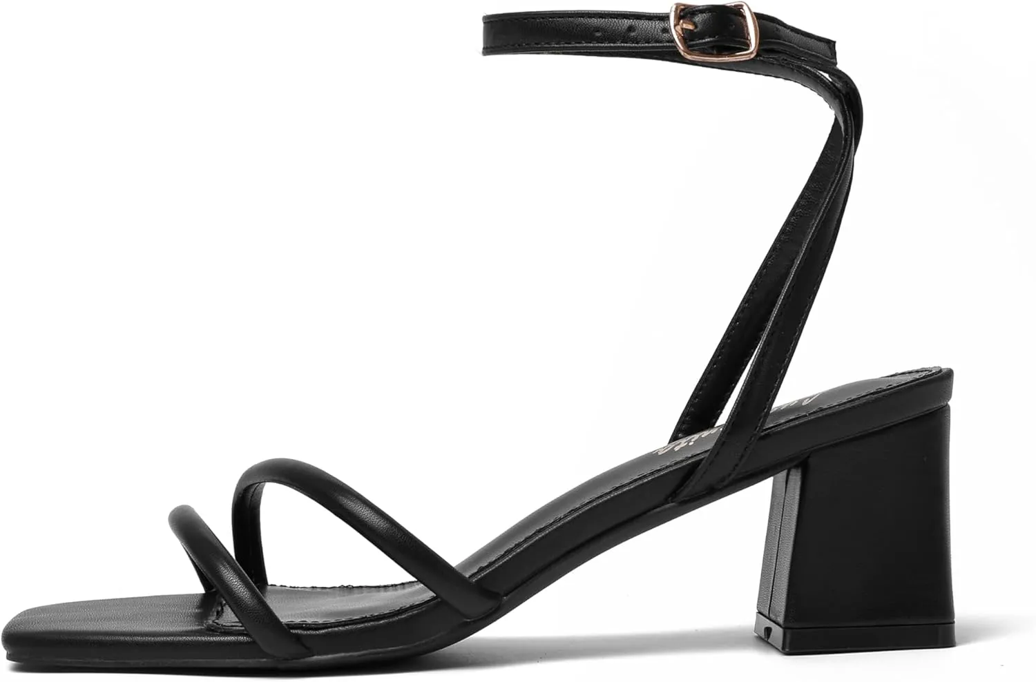 Women's Heels Chunky Block Strappy Square Open Toe Ankle Buckle Heeled Sandals Wedding Party Dress Shoes