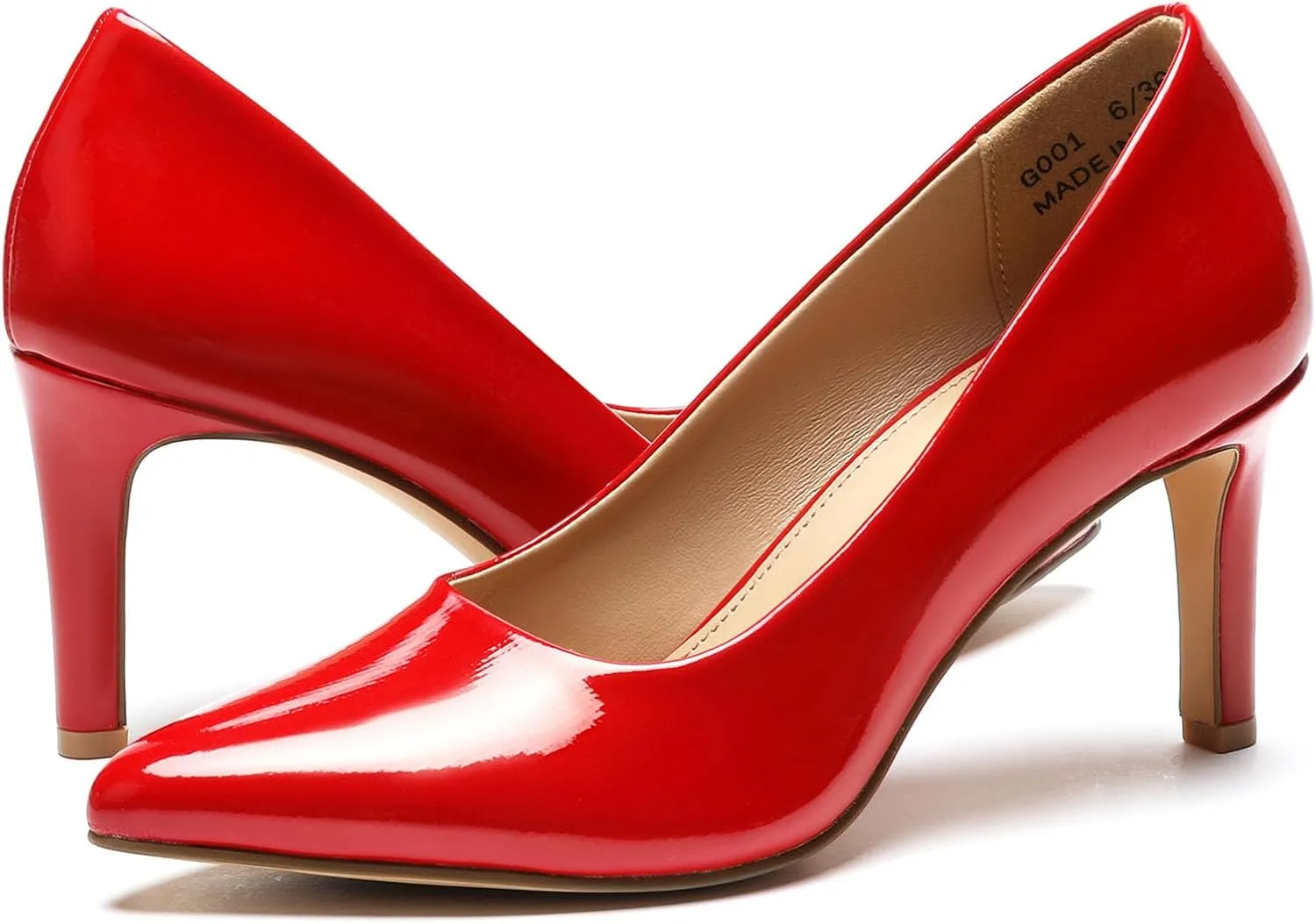 Women's Heels Closed Pointed Toe Pumps Stiletto High Heels Comfortable Wedding Party Dress Shoes 3-Inch