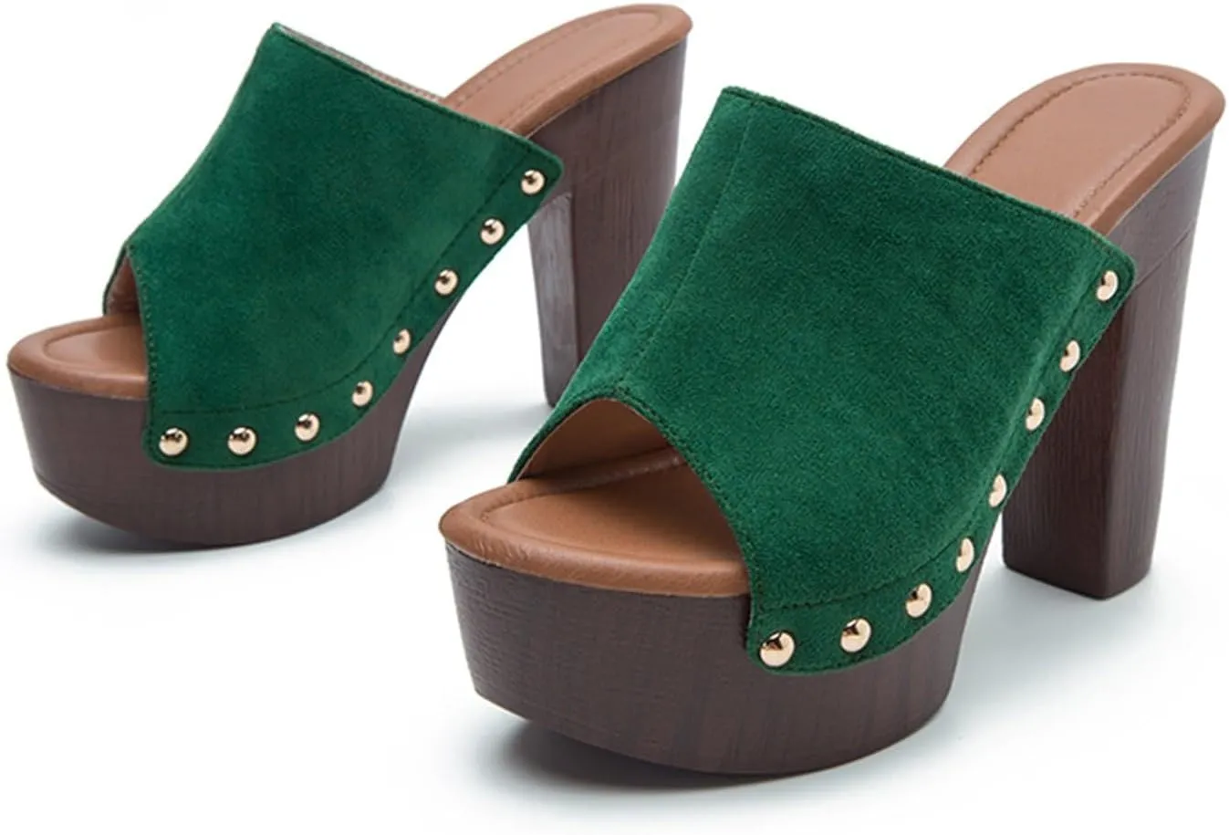 Women's High Heel Sandals Open Toe Casual Summer Beach Slip On Fashion Footwear Heel Sandals for Women Casual