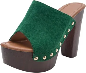 Women's High Heel Sandals Open Toe Casual Summer Beach Slip On Fashion Footwear Heel Sandals for Women Casual