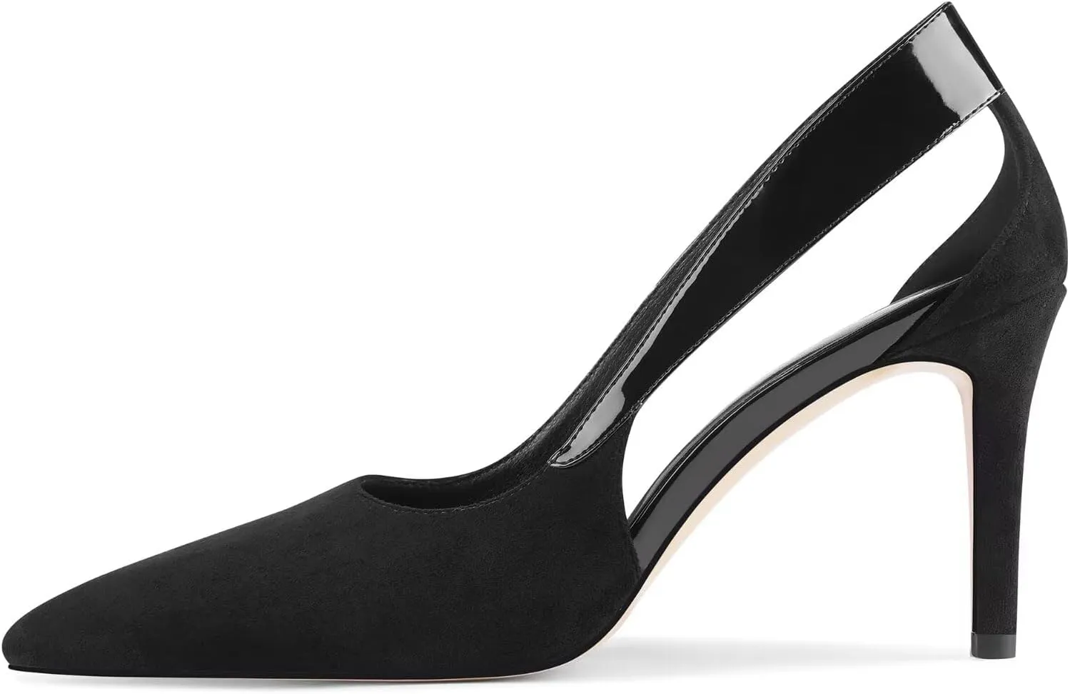 Women's High Heels Closed Toe Pumps Stiletto High Heels Pointed Toe Wedding Suede Pumps Party Dress Shoes