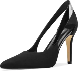Women's High Heels Closed Toe Pumps Stiletto High Heels Pointed Toe Wedding Suede Pumps Party Dress Shoes