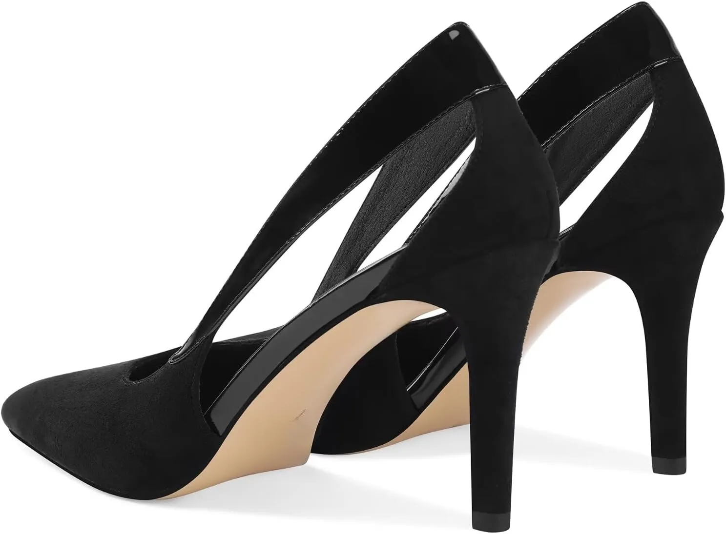 Women's High Heels Closed Toe Pumps Stiletto High Heels Pointed Toe Wedding Suede Pumps Party Dress Shoes