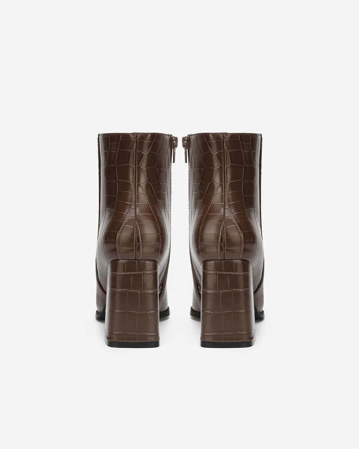 Women's Minimalist Square Toe Ankle Boots for work wedding