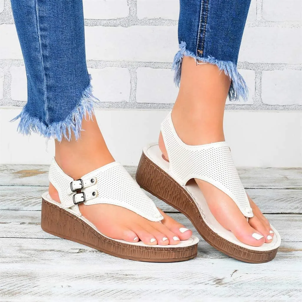 Womens Orthopedic Sandals with Arch Support Summer Open Toe Dressy Shoes Wedge Platforms Casual Office Shoes