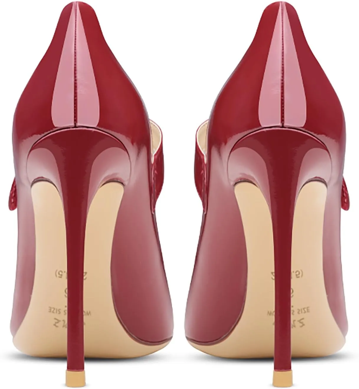 Womens Pointed-Toe Bag-Toe Ankle Strap 4.7 in High Heels Pumps Party Nightclub Wedding Daily Wild Shoes