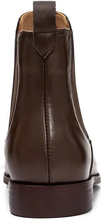 Women's Pointed Toe Leather Chelsea Boots