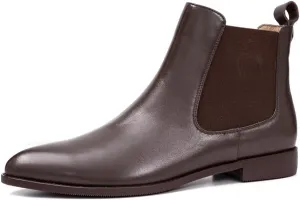 Women's Pointed Toe Leather Chelsea Boots
