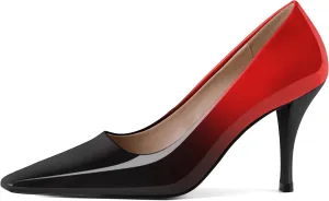Women's Pumps Closed Toe High Heels Dress Square Toe Pumps Elegant Sexy 3.5 Inch Dressy Shoes