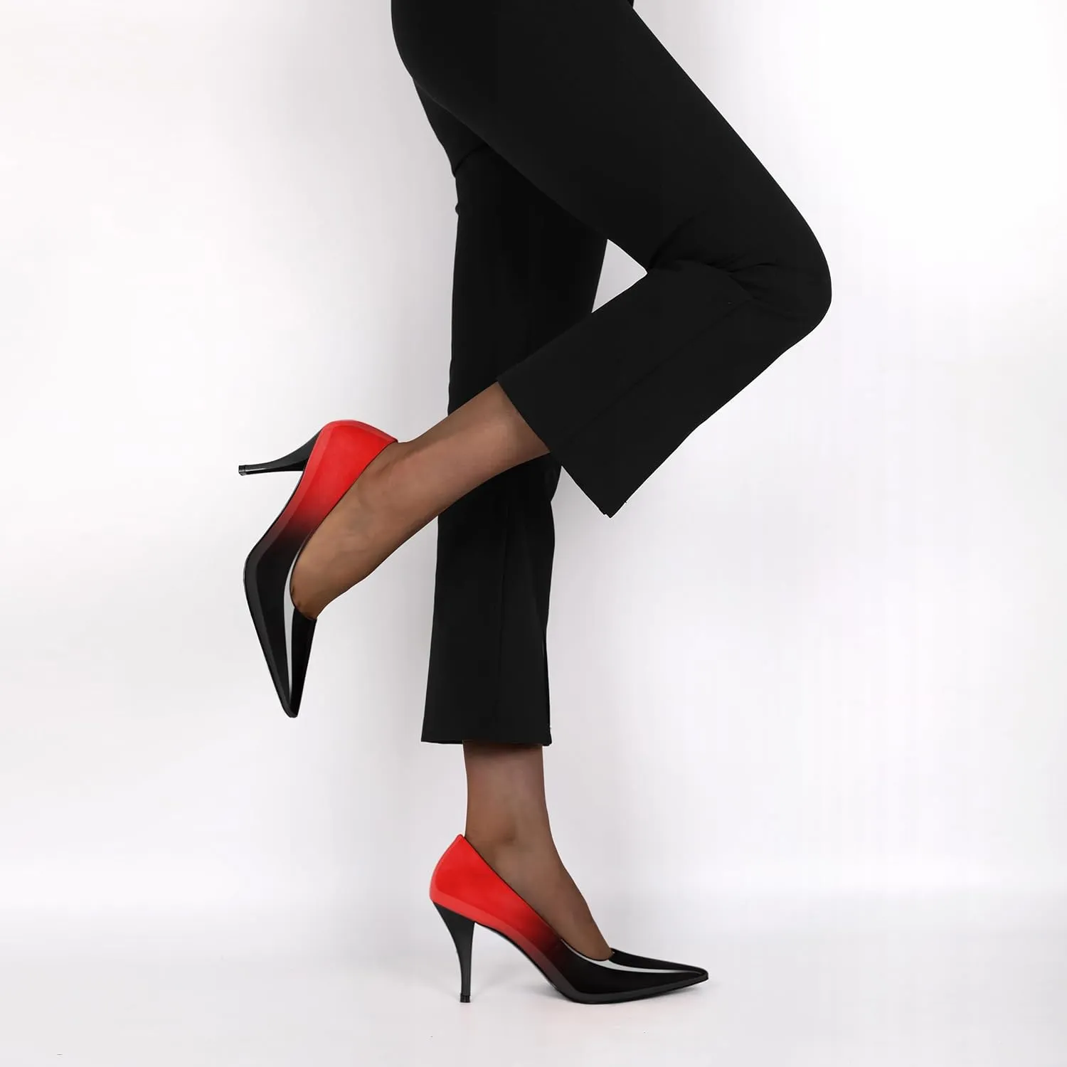 Women's Pumps Closed Toe High Heels Dress Square Toe Pumps Elegant Sexy 3.5 Inch Dressy Shoes