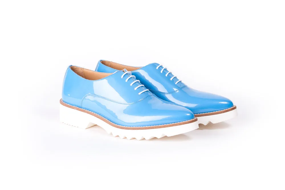 Women's Sky Blue Patent Lace Up EX-313 (2017)