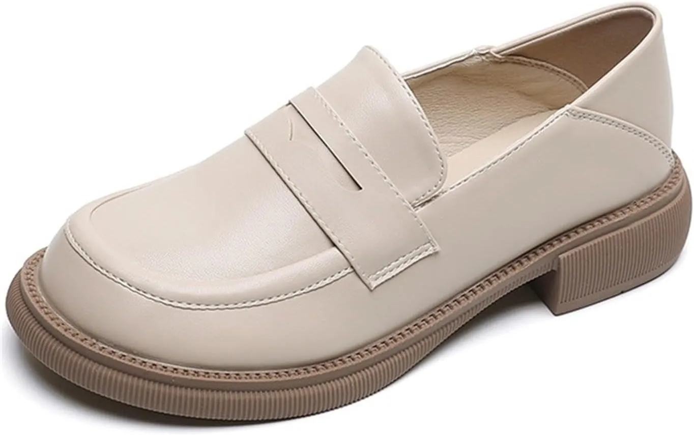 Women's Slip On Loafers Flats Oxford Shoes British Style Brogues Work Driving Style Shoes Moccasin
